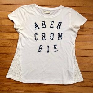 White Abercrombie & Fitch Tee Large